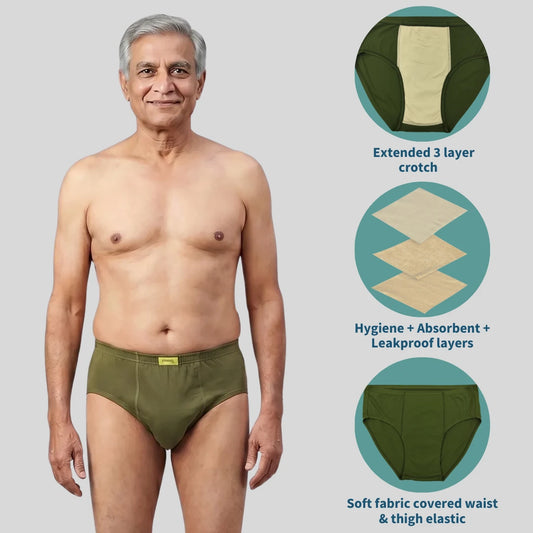 Pack Of 3  Men's Incontinence Briefs