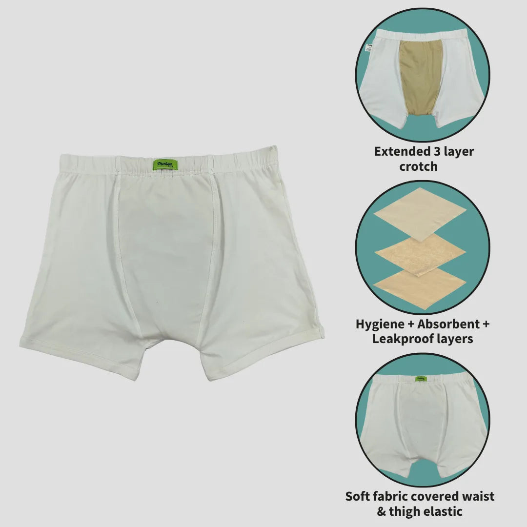 Men Incontinence Trunk Underwear Features
