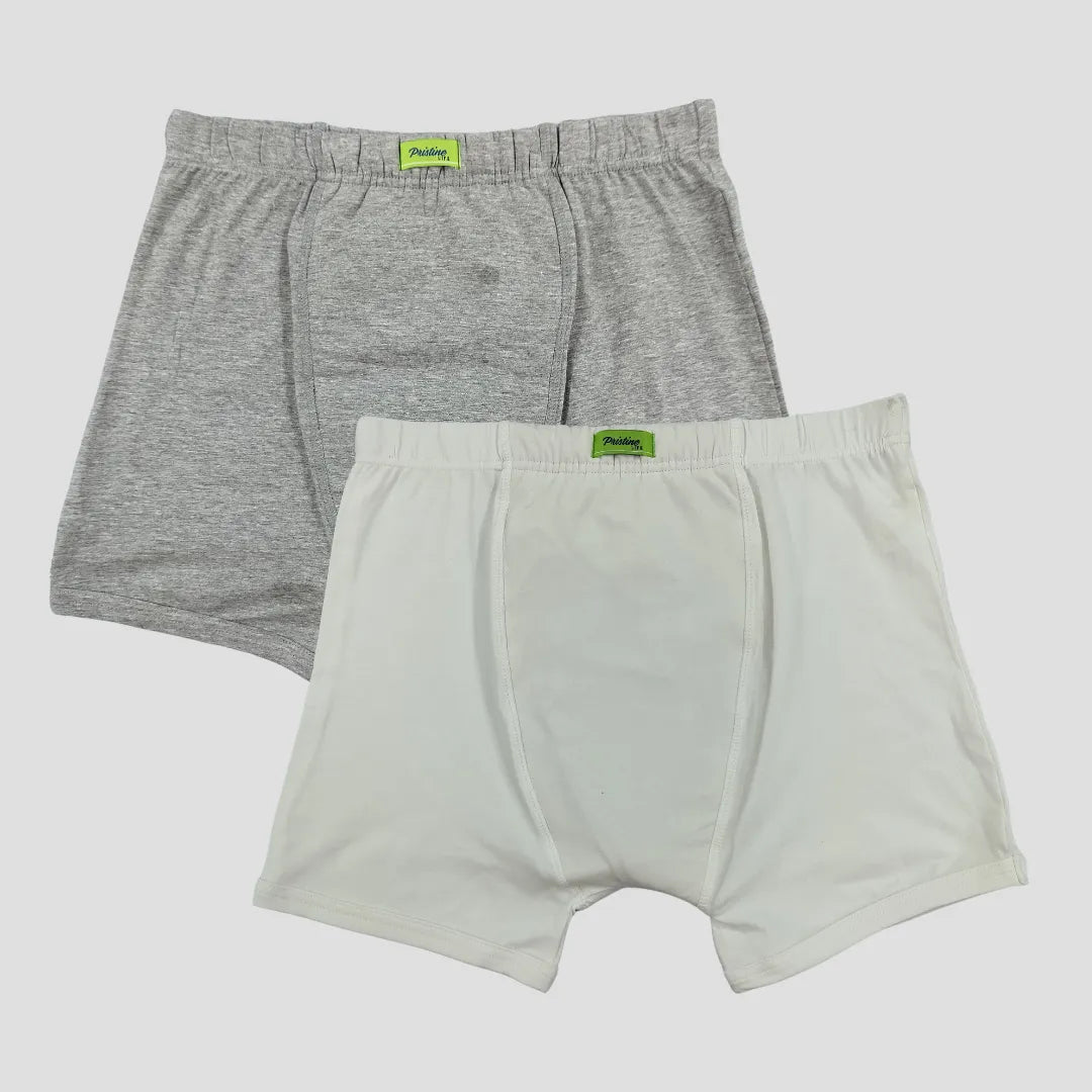 Men Incontinence Trunk Underwear Grey & White