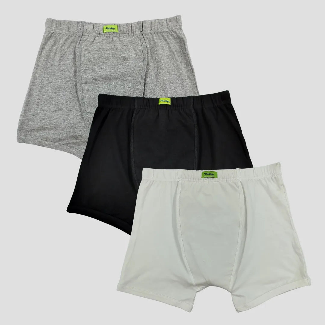 Men Incontinence Trunks Grey, Black & White
