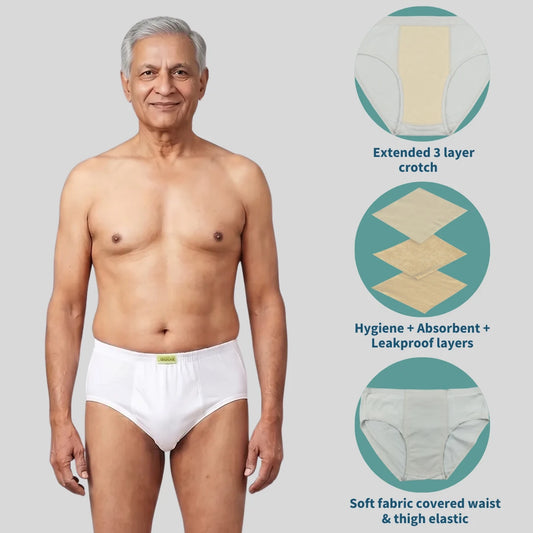 Pack Of 3  Men's Incontinence Briefs