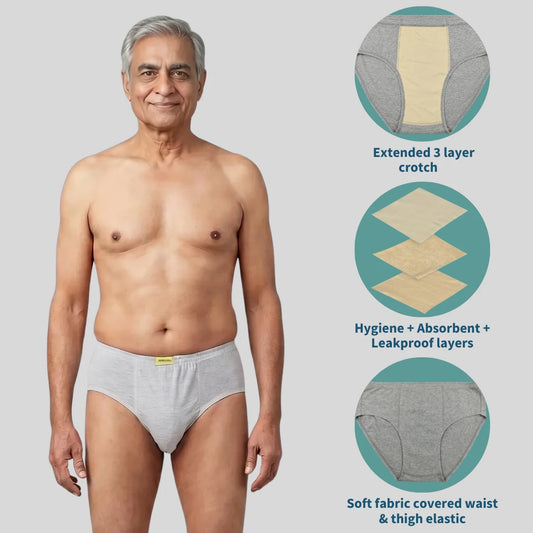 Pack Of 3  Men's Incontinence Briefs
